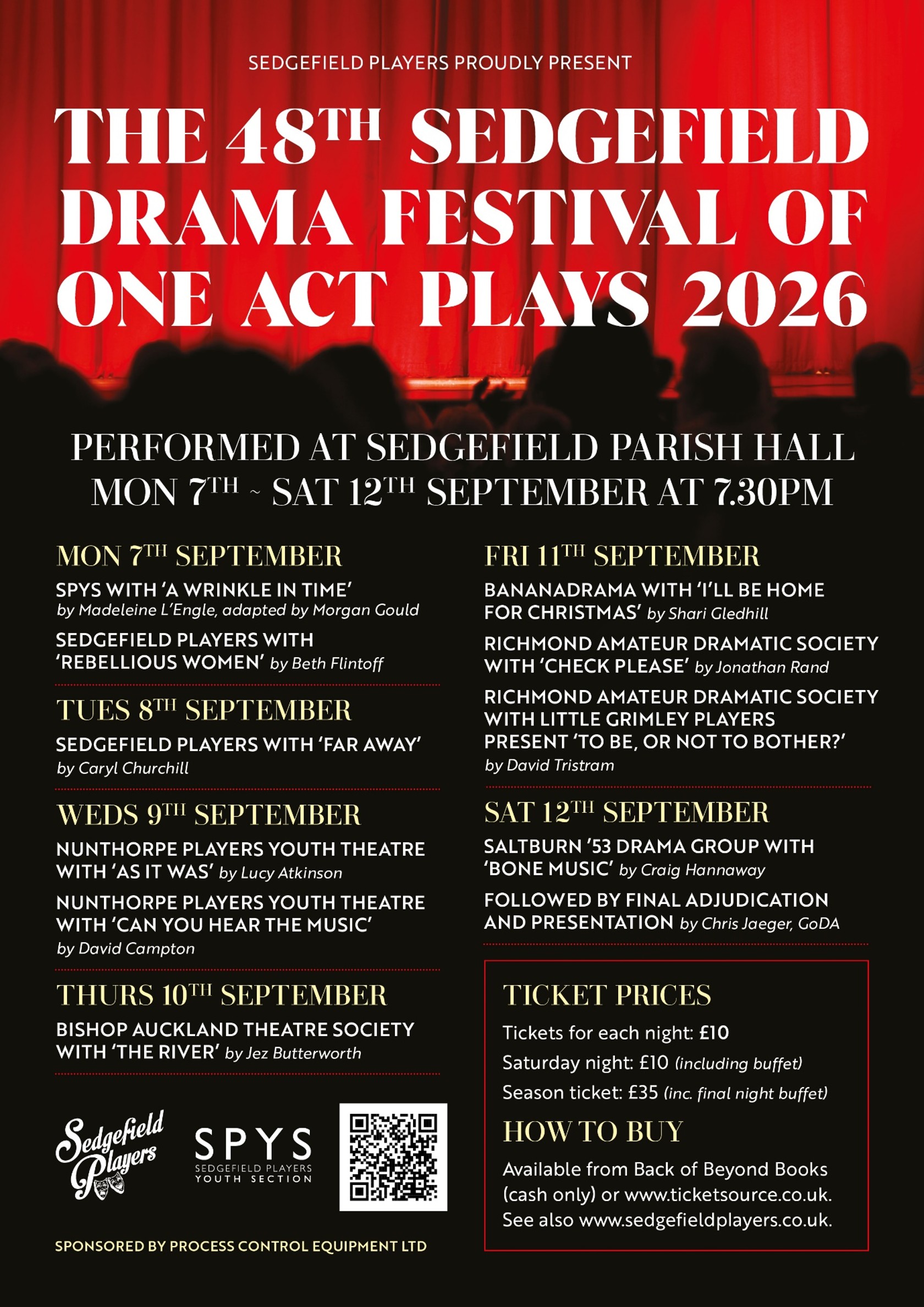 Sedgefield Players Dram Festival 2026
